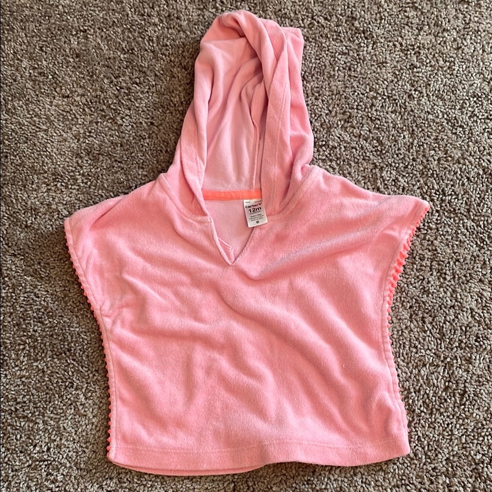 Pink Hooded Swim Coverup